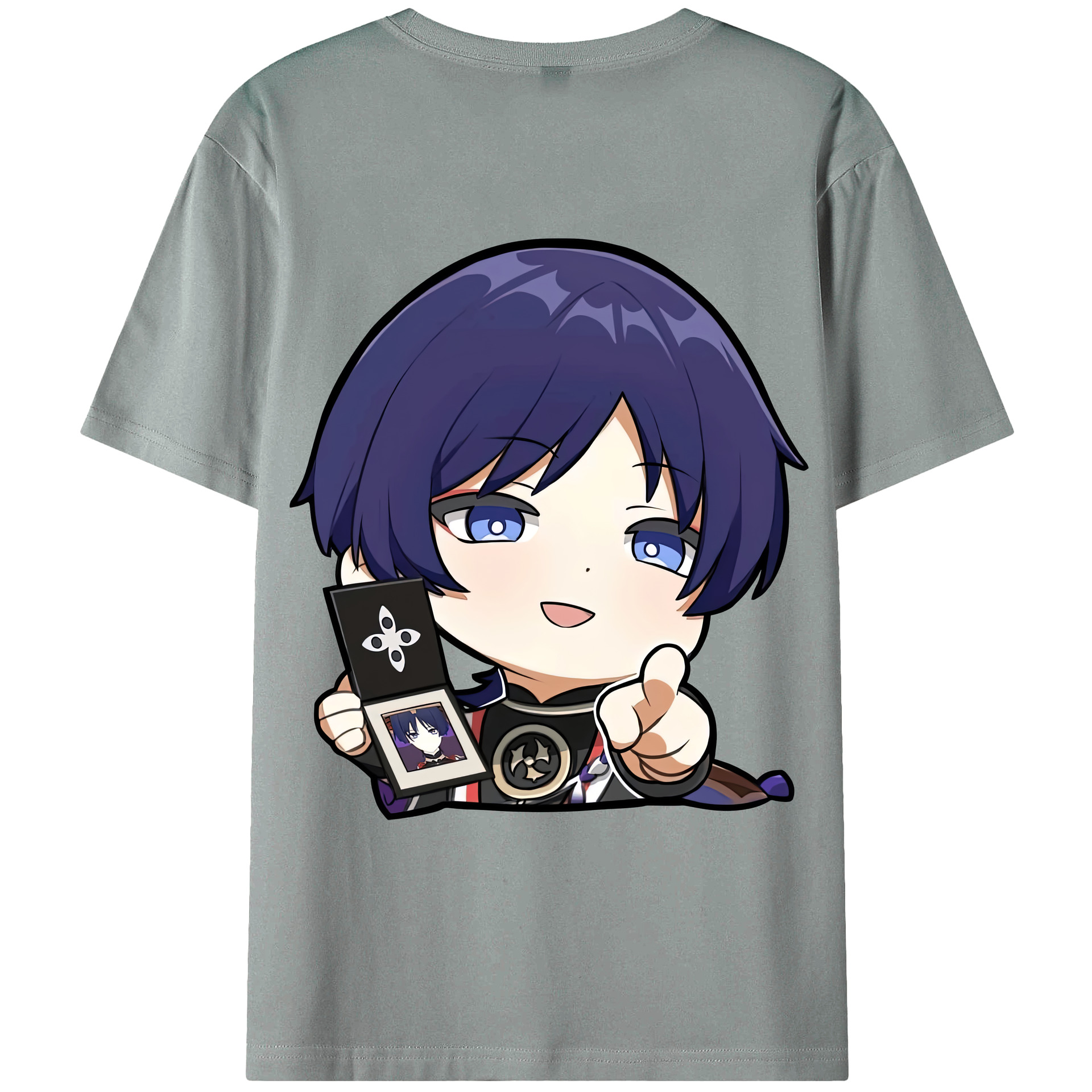 げんし神 さんペい genshin Sanpei 綿100％ メンズ半袖Tシャツ（バックプリント） 通気性